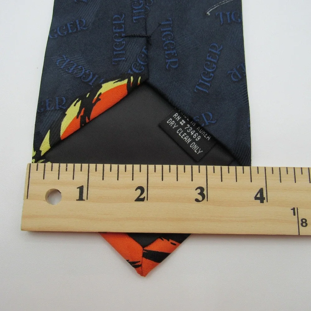 Disney Tigger Necktie Mens OS Navy Blue Excellent Winnie the Pooh Character Tie